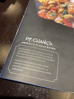 Menu photo 7 P.F. Chang's Henderson, NV