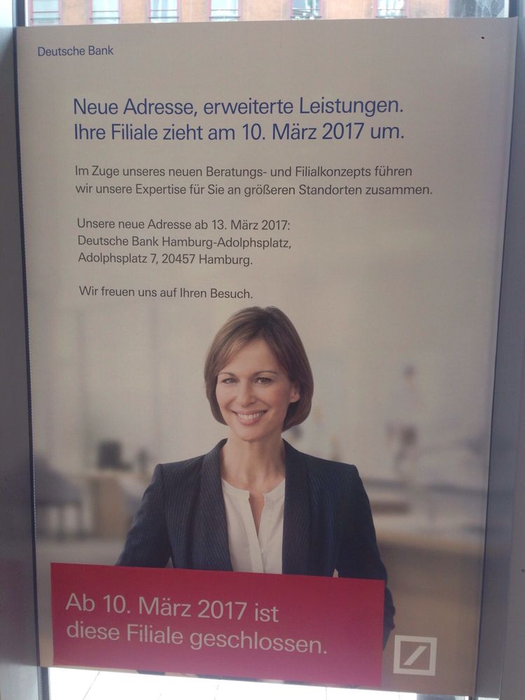 Deutsche Bank Closed Banks Credit Unions Jungfernstieg 49