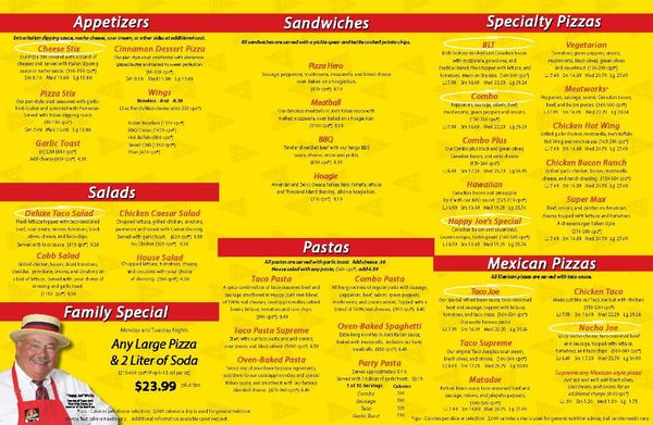 Menu photo 6 Happy Joe's Moline, IL