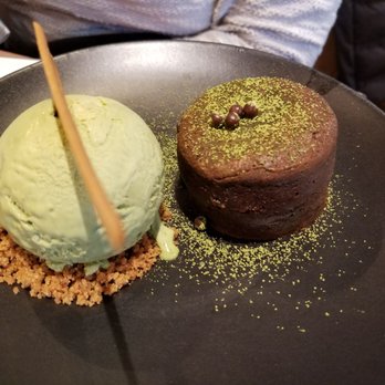 Spot Dessert Bar - Chocolate Green Tea Lava Cake Strong chocolate and green tea flavors - I think a must try for the green tea lovers - Desserts Near Me - Flushing, New York Spot Dessert Bar - Chocolate Green Tea Lava Cake Strong chocolate and green tea flavors - I think a must try for the green tea lovers - Desserts Near Me - Flushing, New York