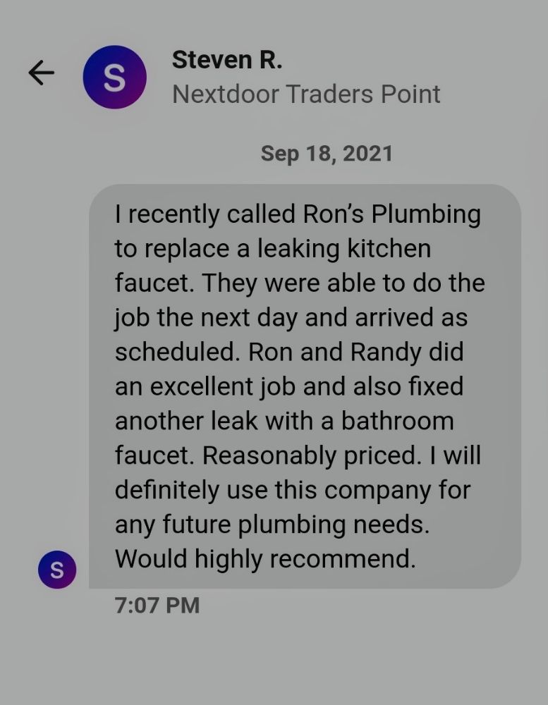 Slide of Ron's Plumbing Service