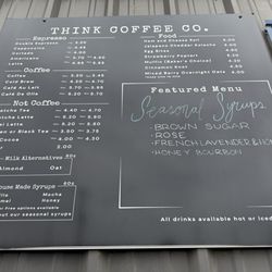 Think Coffee - Menu