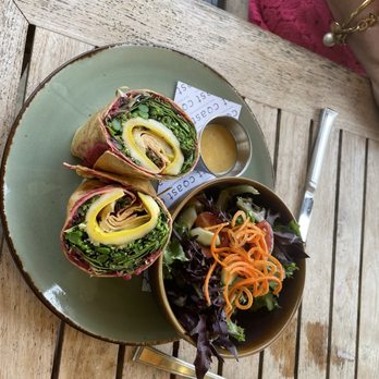 Coast - Veggie wrap and side salad - New American Near Me - Amelia Island, Florida