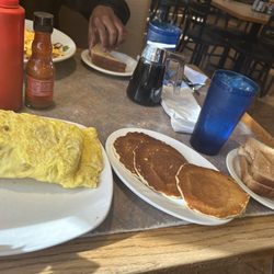 Redford Grill & Bar - Farmers omelette, three pancakes and toast