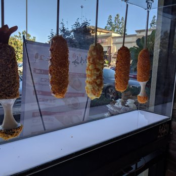 Mochinut - Display of hot dogs available - Hot Dogs Near Me - Cerritos, California