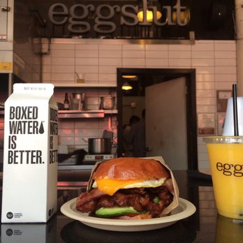 Eggslut - Yay we got to sit at the bar! The burger is very filling and savory - Breakfast & Brunch Near Me - Los Angeles, California Eggslut - Yay we got to sit at the bar! The burger is very filling and savory - Breakfast & Brunch Near Me - Los Angeles, California