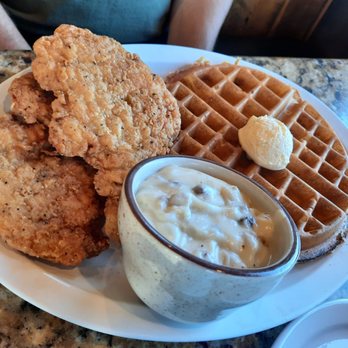 Toni's 24 HR Restaurant - Chicken and waffles...gravy was delicious! - American Near Me - Arcata, California Toni's 24 HR Restaurant - Chicken and waffles...gravy was delicious! - American Near Me - Arcata, California