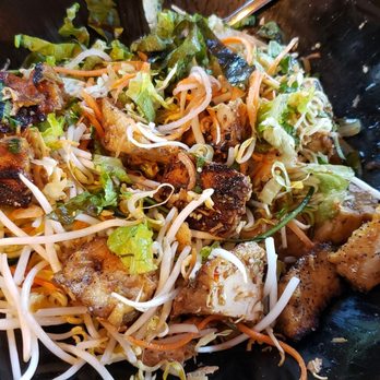 LES BA'GET - Can't remember the name of the dish, but it was zucchini noodles, tofu (very well seasoned!) and other tasty greenery. - Vietnamese Near Me - Houston, Texas LES BA'GET - Can't remember the name of the dish, but it was zucchini noodles, tofu (very well seasoned!) and other tasty greenery. - Vietnamese Near Me - Houston, Texas