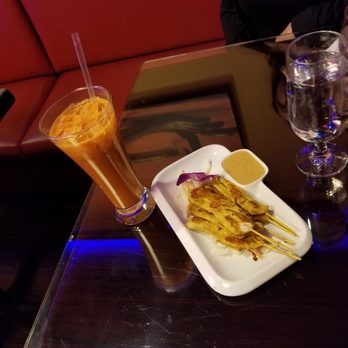 N Thai Palace - Chicken Satay and Thai iced tea! - Thai Near Me - Somerset, New Jersey