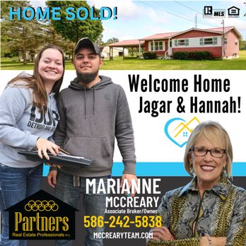 Partners Real Estate Professionals - Buyers, Jagar and Hannah purchased their first home with Marianne McCreary - Real Estate Services Near Me - Howell, Michigan Partners Real Estate Professionals - Buyers, Jagar and Hannah purchased their first home with Marianne McCreary - Real Estate Services Near Me - Howell, Michigan