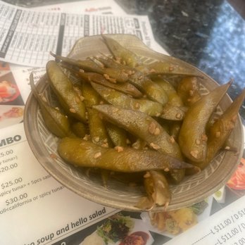 Hello Sushi - A5. Garlic Butter Edamame Where old !!!! Servers care nothing about customers, etiquette, food etc - Sushi Bars Near Me - Fullerton, California