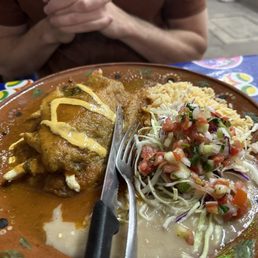 Stuffed poblano with chicken...so good would absolutely order again!! Stuffed poblano with chicken...so good would absolutely order again!!