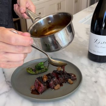 Matiz Cuisine - Coffee rubbed steak with mulberries - Personal Chefs Near Me