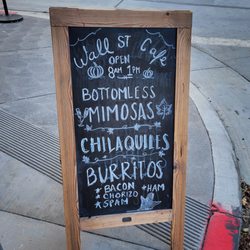 Wall ST Pizza - Breakfast starts at 8am weekends (and I think Fridays too)