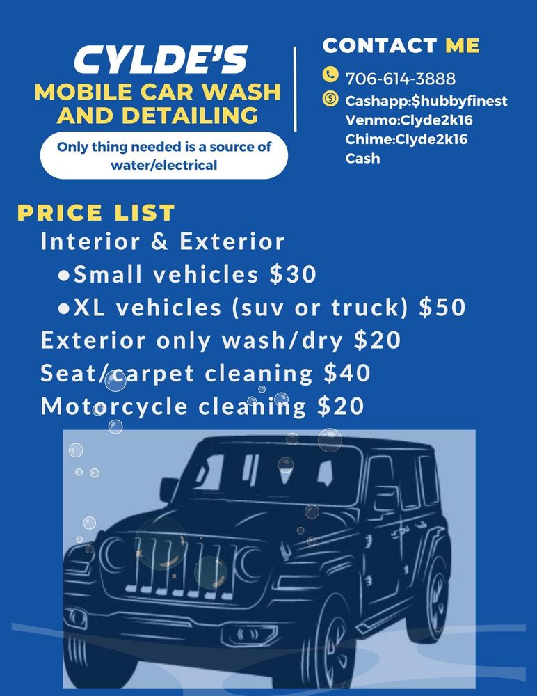 CLYDE’S MOBILE CAR WASH AND DETAILING Updated June 2024 Athens
