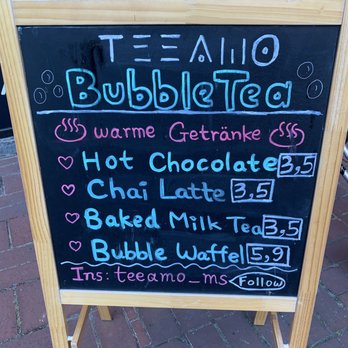 Teeamo Bubble Tea - Hot drink menu - Bubble Tea Near Me - Münster, NW