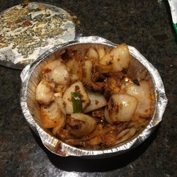 Ming's Kitchen - This is what passes for Ginger Beef. This was right after opening the package.