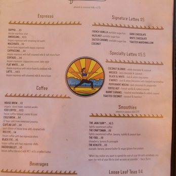 Java Surf Cafe & Espresso Bar - Menu 9/21 - Breakfast & Brunch Near Me - Virginia Beach, Virginia