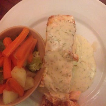 Paddy Foley's Bar & Restaurant - Excellent fresh salmon covered in dill sauce on potatoes. - Bars Near Me - Kenmare, Kentucky