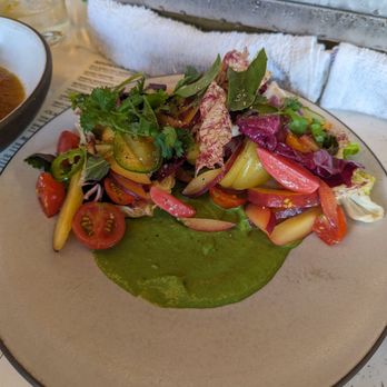 Kingfisher - Stone fruit and tomato salad - Vietnamese Near Me - San Diego, California Kingfisher - Stone fruit and tomato salad - Vietnamese Near Me - San Diego, California