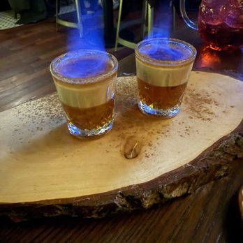 Luna & The Bear - Kitchen & Libation House - Flaming Campfire shot - New American Near Me - Minneapolis, Minnesota