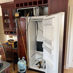 First Aid Appliance Repair - Sub-Zero refrigerator evaporator coil and filter dryer replacement.