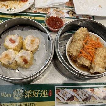Tim Ho Wan - Steamed pork dumpling with shrimp and steamed bean curb with shrimp, meat and veggies - Dim Sum Near Me - Irvine, California