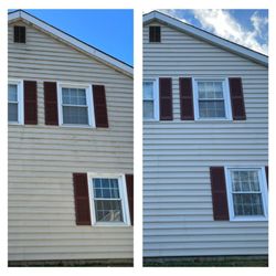 Patriot Pressure Washing - Before and After Image. Contact us today to book an appointment