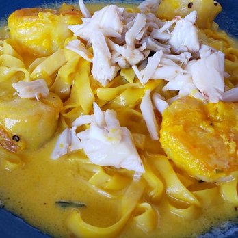La Vela Italian Restaurant - Saffron Seafood Pasta - Italian Near Me - Solomons, Maryland