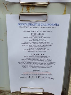 Menu photo 2 California Segovia, SG