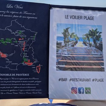 Le Voilier Plage - menu - French Near Me - Nice, 06
