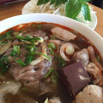 Hoi An Cafe - Spicy broth with beef pho (number 21, I think?) - Vietnamese Near Me - Vancouver, British Columbia