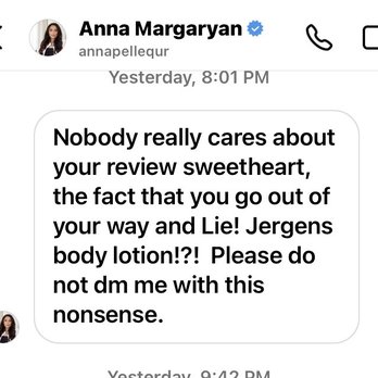Pellequr - Denial and anger from owner from being called out on her lies and abuse to clients. - Day Spas Near Me - Calabasas, California Pellequr - Denial and anger from owner from being called out on her lies and abuse to clients. - Day Spas Near Me - Calabasas, California