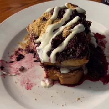 Half & Half - Blackberry Cheesecake Stuffed French Toast - Breakfast & Brunch Near Me - St. Louis, Missouri Half & Half - Blackberry Cheesecake Stuffed French Toast - Breakfast & Brunch Near Me - St. Louis, Missouri