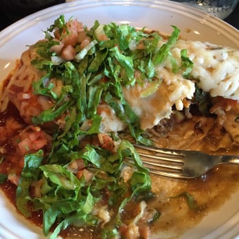 Verde - This is the fresh catch burrito, wet style with both green and red sauces. IT WAS AMAZING! - Mexican Near Me - Lihue, Hawaii