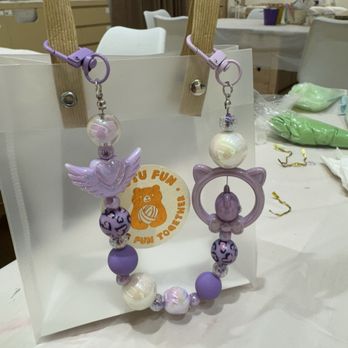 Tutu Fun - Dangly beaded cell phone holder. - Team Building Activities Near Me - Sherman Oaks, California Tutu Fun - Dangly beaded cell phone holder. - Team Building Activities Near Me - Sherman Oaks, California