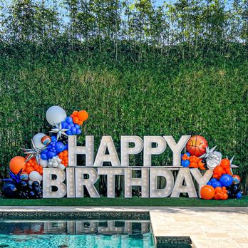 Tabitha's Balloon Bar - There are our 3ft Marquee Letters Stacked with Half Garlands on both sides! - Balloon Services Near Me - Orlando, Florida Tabitha's Balloon Bar - There are our 3ft Marquee Letters Stacked with Half Garlands on both sides! - Balloon Services Near Me - Orlando, Florida