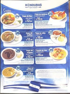 Menu photo 2 Honduras Bar & Grill Katy, TX