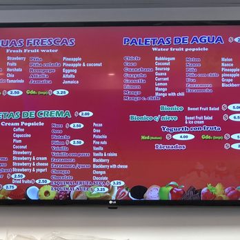La Michoacana - Prices are really affordable. They are displayed on multiple tv screens. - Ice Cream & Frozen Yogurt Near Me - National City, California