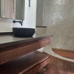 StatusWood - Custom solid walnut vanity