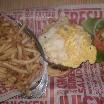 Smashburger - Classic Smash with a fried egg and Smash Fries. - Burgers Near Me - Radnor, Pennsylvania Smashburger - Classic Smash with a fried egg and Smash Fries. - Burgers Near Me - Radnor, Pennsylvania
