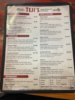 Teji's Indian Restaurant and Grocery by null