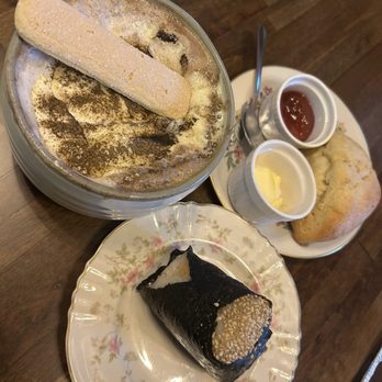 Tea House by Cake Bar - hojicha tiramisu latte, spicy salmon onigiri, scone - Tea Rooms Near Me - Syracuse, New York Tea House by Cake Bar - hojicha tiramisu latte, spicy salmon onigiri, scone - Tea Rooms Near Me - Syracuse, New York