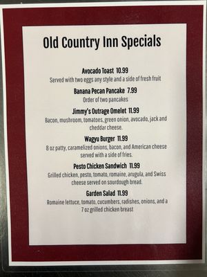 Menu photo 3 Old Country Inn Big Bear Lake, CA Menu photo 3 Old Country Inn Big Bear Lake, CA