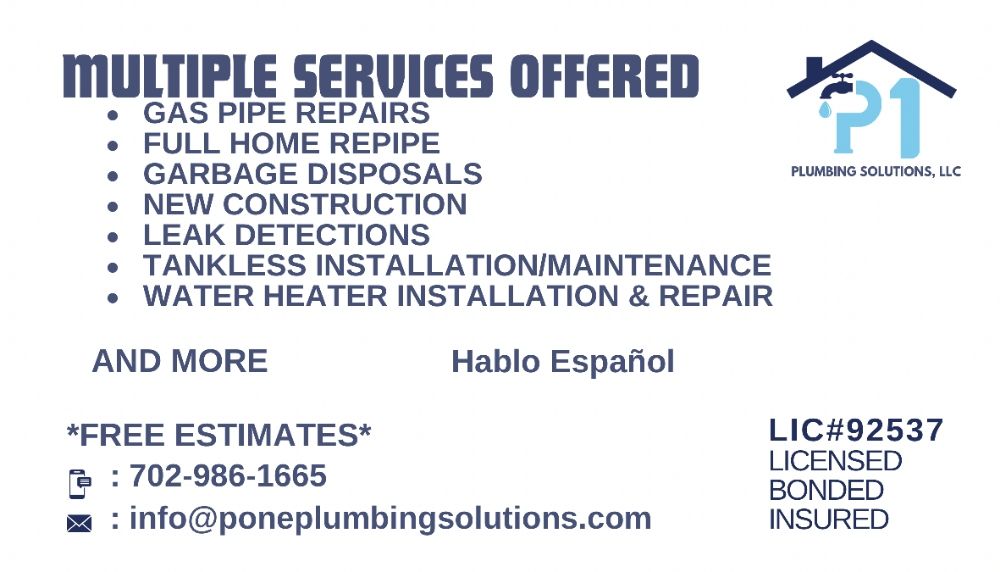 Slide of P1 Plumbing Solutions