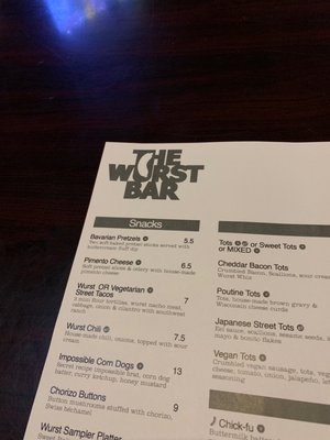 Menu photo 3 The Wurst Bar Ypsilanti, MI Menu photo 3 The Wurst Bar Ypsilanti, MI
