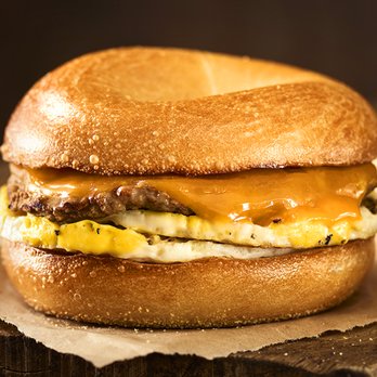 Einstein Bros. Bagels - Turkey-Sausage & Cheddar Breakfast Egg Sandwich - Breakfast & Brunch Near Me - Cedar City, Utah Einstein Bros. Bagels - Turkey-Sausage & Cheddar Breakfast Egg Sandwich - Breakfast & Brunch Near Me - Cedar City, Utah