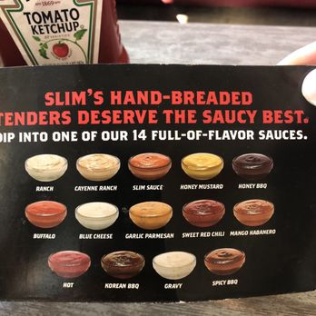 Slim Chickens - Flavors of sauces - Southern Near Me - San Antonio, Texas Slim Chickens - Flavors of sauces - Southern Near Me - San Antonio, Texas