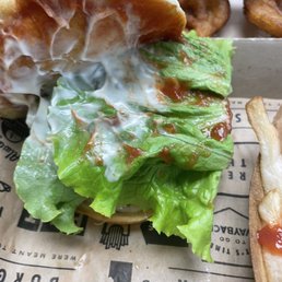 No patty just condiments No patty just condiments