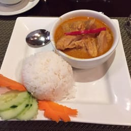 The yellow chicken curry from the lunch menu